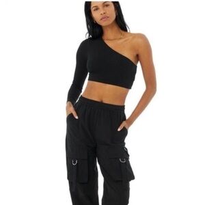 Alo Yoga Ribbed Wave Crop Top Long Sleeve